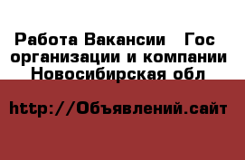 Работа Вакансии - Гос. организации и компании. Новосибирская обл.